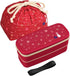 OSK Japanese Traditional Rabbit Moon Bento Box Set, PW-28C Renewal Version, Microwave-safe, Dishwasher-safe, Chopsticks, Bento Bag, Red...