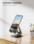 Nulaxy 360 Rotating Cell Phone Stand, Fully Adjustable Foldable Desktop Phone Holder Cradle Dock, Thick Case Friendly, Compatible with All Phones,...