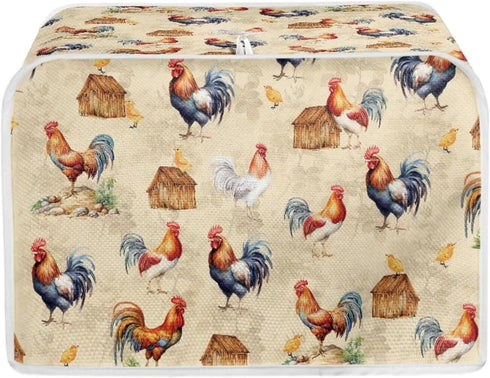 Vintage Rooster Toaster Protection Cover for Standard 2 Slice Toaster Kitchen Bakeware Bread Maker Covers Kitchen Appliance Bread Maker Protection...