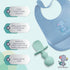 LittleWhispers Baby Silicone Spoons - Self Feeding 6 Months - Infant, Toddler, & Kid Friendly Utensils - First Stage, Baby Led Weaning - 4 Pack Ut...