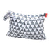 Damero 2pcs Travel Wet and Dry Bag with Handle for Cloth Diaper, Pumping Parts, Clothes, Swimsuit and More, Easy to Grab and Go (Small, Gray Trian...