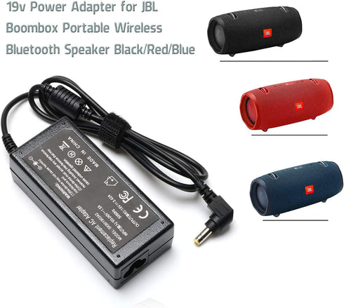 19V AC Adapter Charger for JBL Xtreme/Xtreme 2/Xtreme 3, Extreme/Extreme 2, Boombox, Portable Wireless Bluetooth Waterproof Speaker (Black Blue Re...