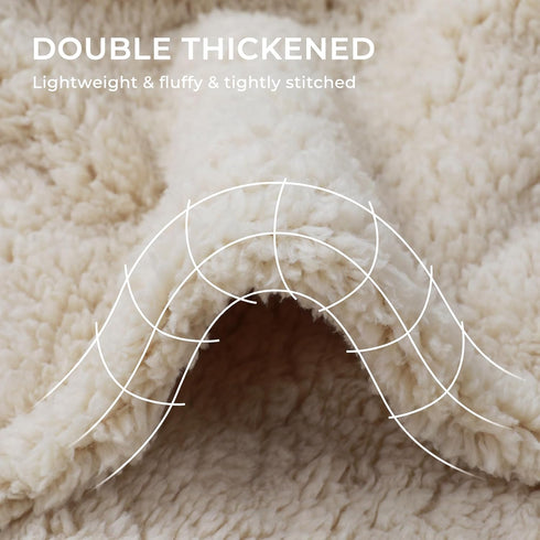 Luciphia Waterproof Dog Blanket Soft Pet Sherpa Calming Thick Blankets,Leakproof Cozy Pet Puppy Blanket for Medium Large Dogs Cats,Sofa Bed Car Co...