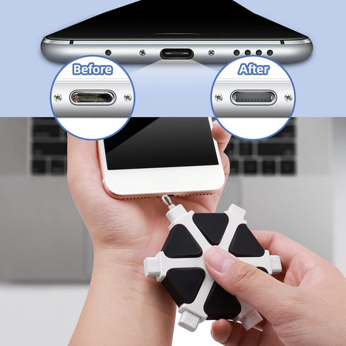 iPhone Cleaning Kit iPhone Cleaner, Charging Port Cleaning Multi-Tool Phone Repair & Restore Lightning Port Cell Phone Cleaner for iPhone iPad, Sp...