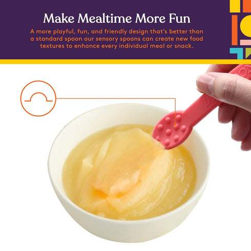 Special Supplies Duo Spoon Oral Motor Therapy Tools, 3 Pack, Textured Stimulation and Sensory Input Treatment for Babies, Toddlers or Kids, BPA Fr...