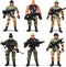 AMOR PRESENT 6PCS Army Men Soldiers, Special Force Action Figure with Weapons Military Soldier Playset Army Toy Set...