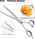 5 in 1 Dog Grooming Scissors Kit with Safety Round Tips Dog Scissors for Grooming 4CR Stainless Steel Grooming Scissors for Dogs and Cats, Profess...
