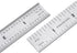 eBoot 2 Pack Stainless Steel Ruler Machinist Engineer Ruler, Rigid Metal Ruler with Inch Graduations 1/8, 1/16, 1/32, 1/64 Inch for Engineering, S...