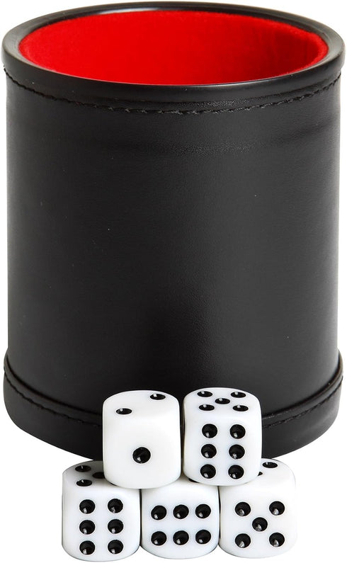 Hathaway Modifier Dice Cup with 5 Dice, Black, 16mm...