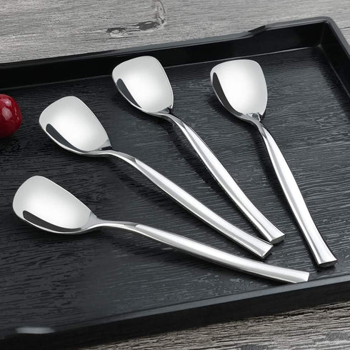 Set of 12 Stainless Steel Dessert Ice Cream Spoons, 5.51-INCH...