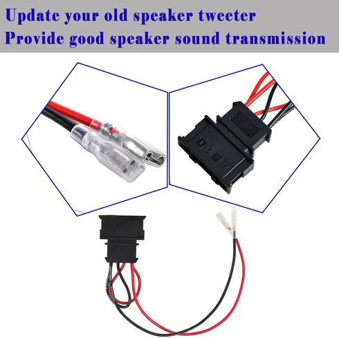 4 Pack Speaker Wire Harness Adapter Replacement for Volkswagen Speaker Harness VW Jetta GLI GTI Beetle Golf Passat Polo Car Speaker Connector Harn...
