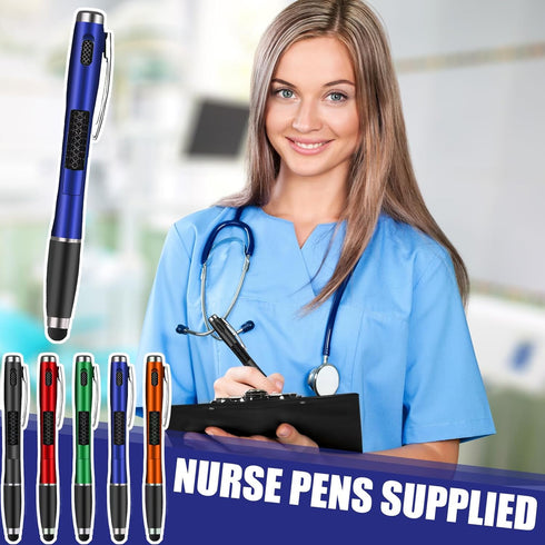 5 Pcs Stylus Pens with Light Tip 3-in-1 Multi-Function Capacitive Pen with LED Flashlight for Homes Offices Schools Writing in The Dark (5)...