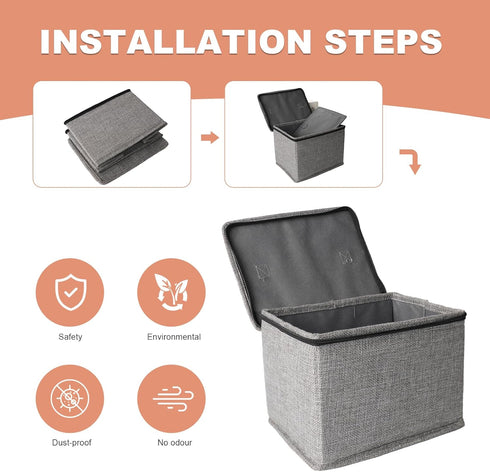 Mingting Die Cut Storage Box,Die Cut Storage Organizer,Fully-Padded Inside with Sturdy Construction, Die Cut Storage Container Box For Greeting Ca...
