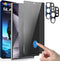 [2+2 2 Pack Privacy Screen Protector for Samsung Galaxy S24 Ultra with 2 Pack Camera Lens Protector, Fingerprint Support Private Tempered Glass Sc...