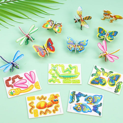 3D Cartoon Puzzles,100 Pcs 3D Puzzles for Kids,Educational 3D Cartoon Puzzle,3D Puzzles for Kids Ages 4-10,Educational Montessori Toys,Kids Birthd...
