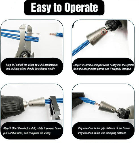Wire Twister Tool for Drill, Drill Wire Twister, Wire Twister Wire Connector Wire Twisting Tool, Wire Nut Twister for Electrical Power Drill (4)...