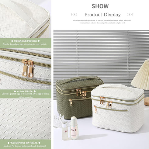 Cosmetic Bag for Women Cosmetic Travel Makeup Bag and Jewelry Bag, Large Travel Toiletry Bag for Girls, Travel Makeup Case for Women 2 in 1 Waterp...