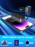 Car USB Charger Multi Port, 135W 6-Port PD 45W 30W & QC3.0 30W Multiple Car Charger, Cigarette Lighter USB Charger for Multiple Devices with 5FT C...