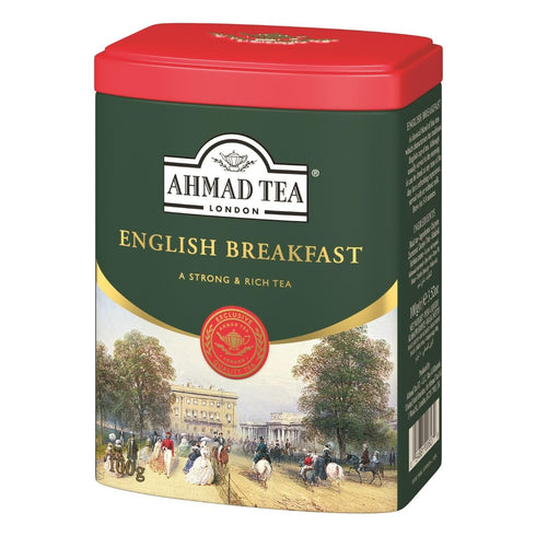 Ahmad Tea Caddy Gift Tin, English Scene, English Breakfast, 100 Gram...