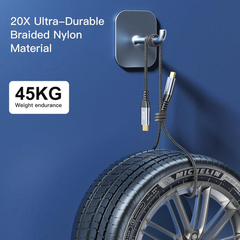 USB C to USB C 3.2 Cable 3.3FT, 40Gbps Data Transfer 8K@60Hz USB C Monitor Cable for Video, 240W PD Fast Charging for Thunderbolt 4 iPad Pro 13/12...