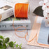 Cheriswelry 100M 0.8mm Nylon Beading Cord Dark Orange Chinese Knotting Rattail Macrame Thread String Roll for Jewelry Making Kumihimo Wrapping Sup...