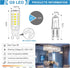 G9 LED Bulb, No Flicker 5000K Daylight T4 G9 Bi Pin Base LED Chandelier Small Light Bulbs, 4W (40W Halogen Replacement Bulbs), 360° Beam Angle, No...