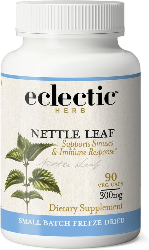 Eclectic Institute Raw Freeze-Dried Non-GMO Nettle Leaf | Healthy Sinus Support, Histamine Response & Respiratory Wellness | 90 CT...