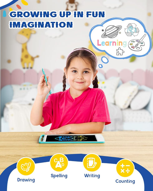 bravokids Kids Toys LCD Writing Tablet for Kids, 8.5 Inch Colorful Doodle Board Drawing Tablet Pad Erasable, Toddler Learning Toys Birthday for Bo...