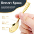 Kucoele 4 Inches Gold Mini Plastic Spoons, 100 Pack Disposable Small Dessert Spoons Heavy Duty Tiny Tasting Spoons for Appetizers, Puddings, Ice C...