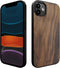 iATO iPhone 11 Wood Case. Unique & Classy Shockproof Protective Cover. Wireless Charging Compatible Real Wooden Overlay on Soft Black TPU - Natura...