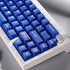 PBT Double Shot Blue Keycaps Cherry Profile Translucent Keycaps Set 114 Keys Fit for Mechanical Keyboard 60% 65% 95% Cherry Mx Switches...