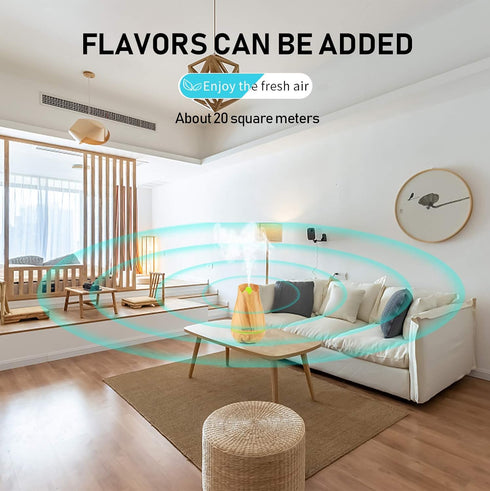 HAPPTWS 220ml Essential Oil Diffuser, Diffuser Whit Automatic Shutdown Function, 4 Timing Modes, 7 Colors of Cold Mist Humidifier, Continuous Use ...