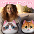 14 Inches Cat Plush Pillow: Cute Front and Back Reversible Design, Soft Stuffed Animal, Ideal Gift for Kids and Adults...