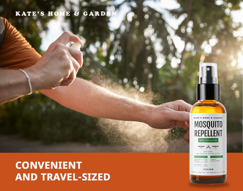 Kate's Home & Garden Mosquito Repellent Spray for Body, Yard, Kids (4oz). Repels Mosquito & Insects Indoors, Outdoor, & Patio. Made in USA with Na...
