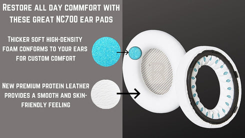 Premium Replacement NC700 Ear Pads / NC700 UC Pads Cushions Compatible with Bose NC700 Headphones/Bose Noise Cancelling 700 Headphones/Bose NC700 ...