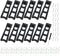 12pcs Easel Back Stand, Plastic Picture Frame Easel Backs, Black Adhesive Easel Back Support, Easel Back Frame Holder with 1pcs Screwdriver...