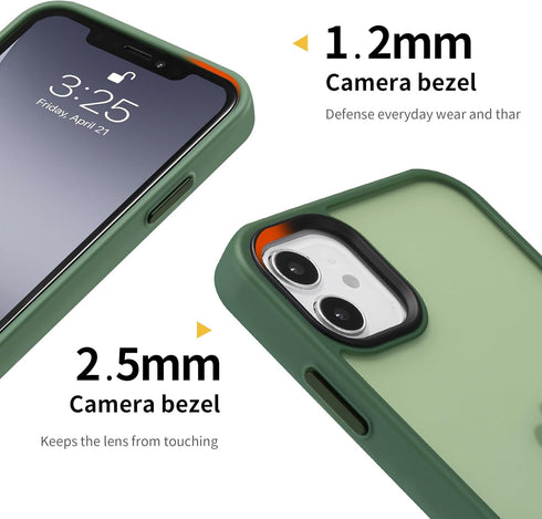 for iPhone 11 Phone Case, Shockproof for iPhone 11 Case, Military Grade Drop Protection, Protective Hard Back Slim Translucent Case for iPhone 11 ...