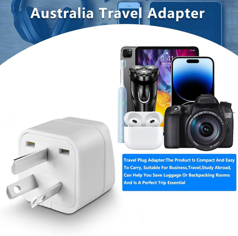 New Zealand Power Adapter USA to Australia Plug Adapter Australia Travel Adapter US to Argentina Australian,China,Type I Plug Adapter 2Pack...
