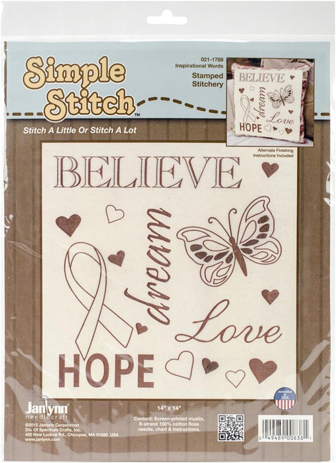 Inspirational Words Stamped Cross Stitch...