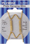 Plymor Shiny Gold Finish Wall Mountable Plate Hanger, 2.25" H x 1.25" W x 0.375" D (for Plates 2" - 3"), Pack of 6...