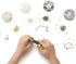 Jump Rings Kit With1000PCS Open Jump Rings 40PCS 12mm Lobster Clasps and Jump Rings Opener for Jewelry Making Keychains and Necklace Repair (Slive...