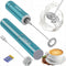 Milk Frother Handheld, Battery Operated Coffee Foamer Drink Mixer with 2 Stainless Steel Electric Whisks for Coffee, Latte, Cappuccino, Hot Chocol...