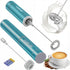 Milk Frother Handheld, Battery Operated Coffee Foamer Drink Mixer with 2 Stainless Steel Electric Whisks for Coffee, Latte, Cappuccino, Hot Chocol...