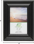 FrameWorks - 2-Pack - 4” x 6” Black Wooden Picture Frames with Luxury Wide Molded Edges and Tempered Glass...