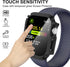 2-Pack for Apple Watch Series 9 8 7 Waterproof Case with Tempered Glass Screen Protector Ultra-Thin for 45mm - Black...