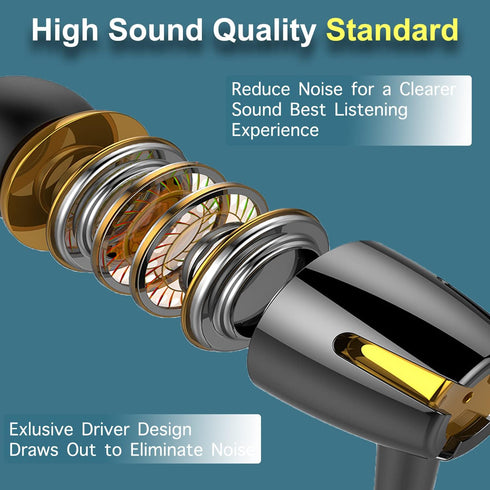6Pack Earbuds Headphones Wired with Microphone?in-ear Earbuds,Noise Isolating,Powerful Heavy Bass, Earphones Compatible with iPhone, iPod, iPad, M...