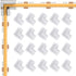 20pcs COB LED Light Strip Connectors 8mm 2Pin,Strip to Strip L-Shaped/Corner Connector LED Tape Light Connectors, Transparent Solderless Gapless N...
