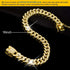 Dog Chain Collar Diamond Link Dog Collar Walking Dog Necklace Metal Cat Chain with Secure Buckle Pet Crystal Collar for Small Medium Large Dogs Ca...