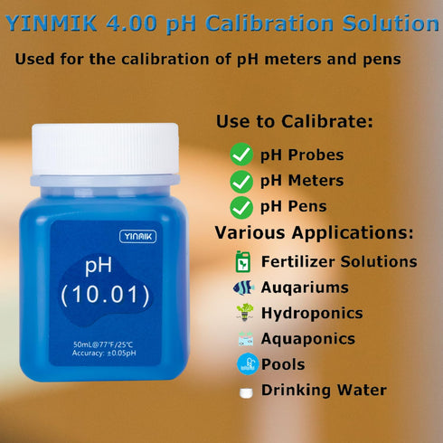 pH Meter Calibration Solution Kit(4.00,7.00&10.01) with pH Electrode Storage Solution Kit,3 Bottles pH Calibration Buffer Solution and 2 bottels K...