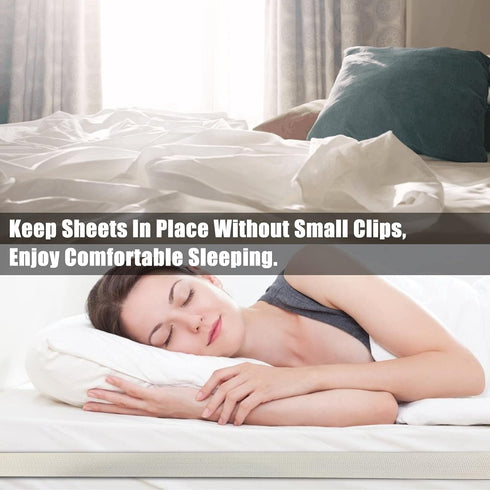 Upgrade Bed Sheet Holder Band, Adjustable Elastic Fitted Sheet Fasteners, Keep Sheets Tight and Fitted Bottom Sheet Cover Strap, Suitable for All ...